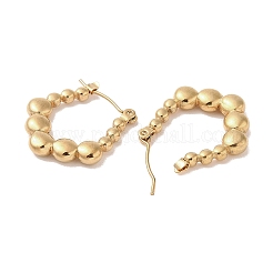 Pendientes de aro de acero inoxidable con forma de pentágono de burbuja 201 para mujer&nbsp;EJEW-G385-15G