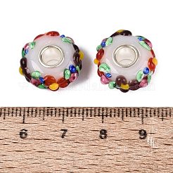 Handgefertigte Glasperlen mit Messingkern im europäischen Stil&nbsp;LS-LAMP-N044-06S-01