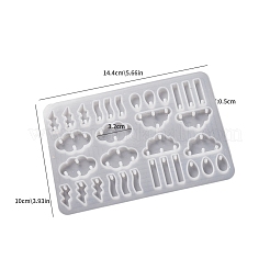 Goccia di cristallo colla fai da te resina specchio orecchini pendenti collegati&nbsp;PW-WG2B890-02