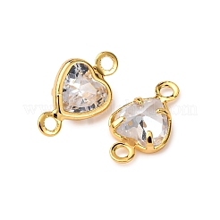 Verbindungsanhänger mit durchsichtigem Zirkonia-Pavé aus Messing&nbsp;KK-Z121-06G-03