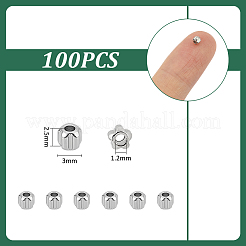 100 pieza de cuentas de acero inoxidable 304&nbsp;FIND-UN0016-19