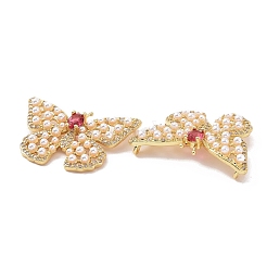 Pendenti a 2 anello in ottone con micro pavé di zirconi cubici&nbsp;ZIRC-I063-29G