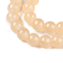 Backfarbe Jade-Imitation Glasperlenstränge&nbsp;DGLA-T004-8mm-A01