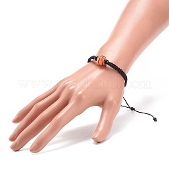 Braccialetto di perline intrecciate in acrilico&nbsp;BJEW-JB08552-01