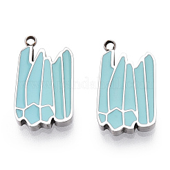 304 Edelstahl-Emaille-Anhänger&nbsp;STAS-T064-22P