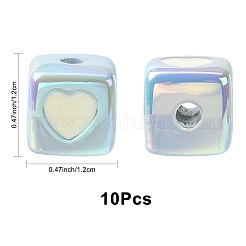 10 pz perle di smalto acrilico opaco&nbsp;ACRC-FS0001-02A