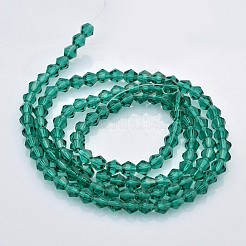 Chapelets de perles en verre à facettes bicone&nbsp;X-EGLA-P017-4mm-09