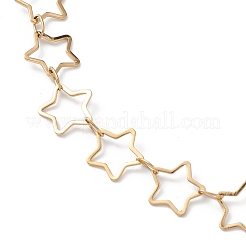 Bracelets de cheville à maillons en étoile en acier inoxydable 304 avec placage ionique (IP) pour hommes et femmes&nbsp;STAS-B039-14G