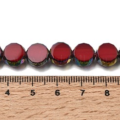 Brins de perles de verre transparentes galvanisées&nbsp;GL-CBA98F0-06C-04