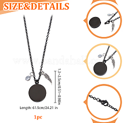 Collares colgantes con frasco de perfume de acero inoxidable 304&nbsp;NJEW-DR00021