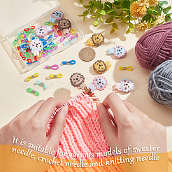 Löwen-Stricknadelstopper aus Silikon&nbsp;SIL-NB0001-26