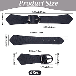 6 jeu de boucles à bascule en cuir PU&nbsp;FIND-CL0002-15A