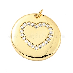 Ottone micro spianare pendenti zirconi&nbsp;KK-E015-25G