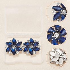 2 Stück abnehmbare Glas-Strass-Schuhdekoration&nbsp;DIY-FG0003-29