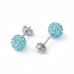 San Valentino sexy regali al giorno per i suoi in argento sterling orecchini cristallo austriaco palla strass&nbsp;Q286J031