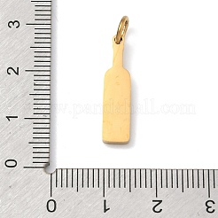 Ciondoli in acciaio inossidabile 304 con micro pavé di zirconi cubici trasparenti&nbsp;STAS-Z189-10G-01