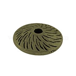 Perline tonde in lega piatto stile tibetano&nbsp;TIBEB-5386-AB-FF
