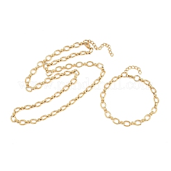 Schmucksets aus Kabelketten aus Edelstahl 304&nbsp;SJEW-L199-01G