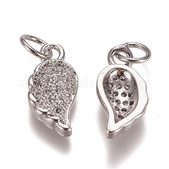 Ciondoli in ottone zirconi chiari micro pavé&nbsp;ZIRC-G153-25