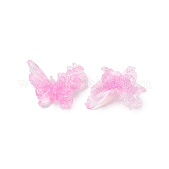 Farfalla con fiore cabochon in resina trasparente&nbsp;FIND-L019-06C