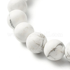 Set di bracciali elasticizzati in howlite naturale per ragazze donne&nbsp;BJEW-JB06805-03