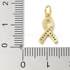 Cremagliera placcatura micro ottone spianare pendenti zirconi&nbsp;KK-K392-46G
