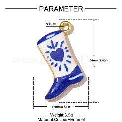 Laiton imprimé avec pendentifs en émail&nbsp;KK-OY001-62G