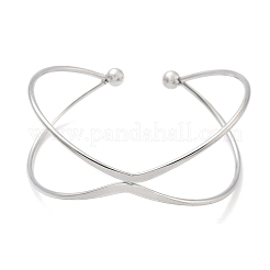 Bracciali a polsino in acciaio inossidabile 304&nbsp;BJEW-L682-033P