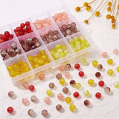 300 Stück 6 Farben sprühlackierte Knistern Glasperlen&nbsp;CCG-SZ0001-11B