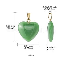 Pendentifs en verre d'imitation jade&nbsp;GLAA-YW0003-01A