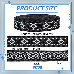 Ruban polyester losange de style ethnique de 10 mètre&nbsp;SRIB-FG0001-35A