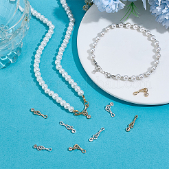 12 Stück 2 Farben Messing Micro Pave klare Zirkonia Haken und S-Haken Verschlüsse&nbsp;KK-PH0013-34
