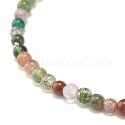 Mini bracelets extensibles en perles d'agate indienne naturelle&nbsp;BJEW-JB07669-04