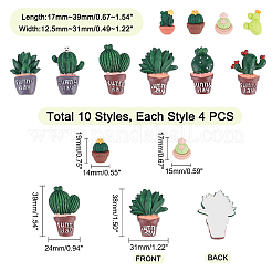 40pcs 10 cabochons en résine opaque de style&nbsp;CRES-PH0003-31