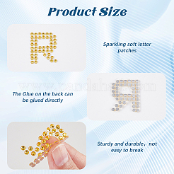 8 foglio di 2 lettere in stile A~Z con strass hotfix in acrilico&nbsp;DIY-CP0012-54B