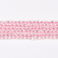 Abalorios de vidrio transparente hebras&nbsp;GLAA-H021-03-08