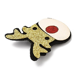 Weihnachtsbrosche aus PU-Leder&nbsp;JEWB-C004-01H