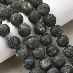 Runde bereift natürliche taiwan Jadeperle Stränge&nbsp;G-M248-12mm-02