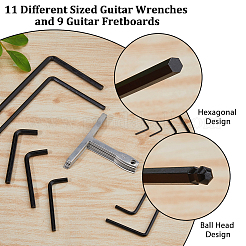 1 jeu de clés pour tige de réglage de guitare en fer&nbsp;TOOL-FI0001-01