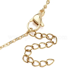 Collar con colgantes de latón esmaltado y cadenas tipo cable&nbsp;NJEW-JN05514