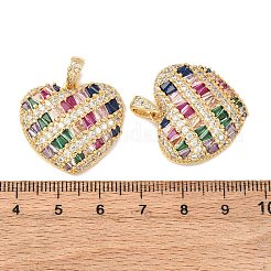 Pendentifs avec zircon cubiques à micro-pavés en laiton&nbsp;KK-K408-74G