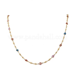 Collane a catena con maglie a cuore colorate in acciaio inossidabile 304 per donna&nbsp;NJEW-JN05899