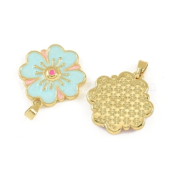 Pendentifs d'émail en laiton &nbsp;KK-I477-06G