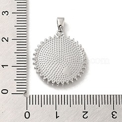 Pendentifs avec zircon cubiques à micro-pavés en laiton&nbsp;KK-H455-25P