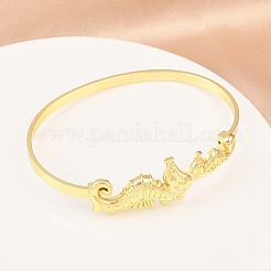 Braccialetti in ottone con organismo marino per donna&nbsp;BJEW-D368-03N-G