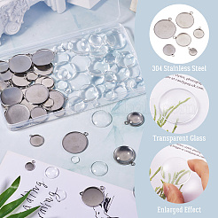 Kits para hacer colgantes de acero inoxidable 304 con cúpula en blanco&nbsp;DIY-TA0011-82