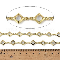 Catene a maglie romboidali in ottone e vetro&nbsp;CHC-R001-05G-04