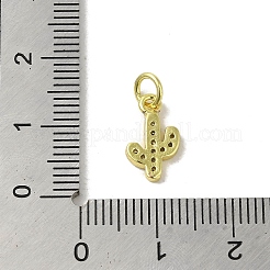 Colgantes de circonita cúbica pavimentados de latón chapado en oro real de 18k&nbsp;LS-KK-M283-05A-G
