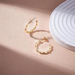 Pendientes de bambú de acero inoxidable 304 para mujer&nbsp;JE1105A