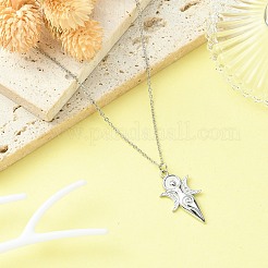 Collana con ciondolo in acciaio inossidabile 304 anti-ossidazione per donna&nbsp;NJEW-JN04387